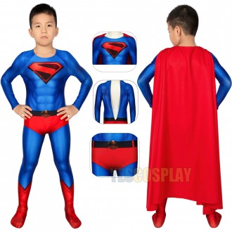 Kids SuperHero Costume Crisis on Infinite Earths Printed Cosplay Suit