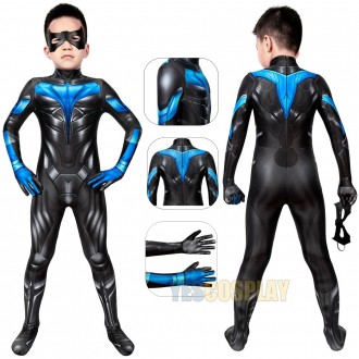 Kids Titans Dick Grayson Costume Dick Grayson 3D Printed Cosplay Suit