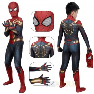 Kids Spider-Man 3 No Way Home Peter Parker Cosplay Costumes Jumpsuit