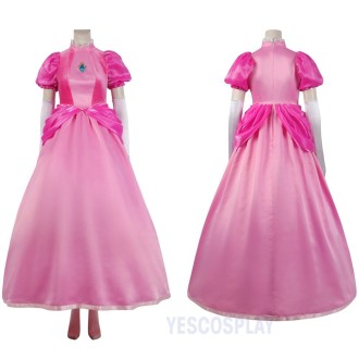 The Super Mario Bros Cosplay Costume Princess Peach Dress