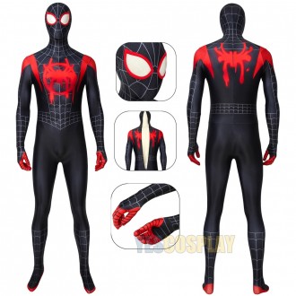 Miles Morales Cosplay Spiderman Into The Spider Verse Cosplay Costume