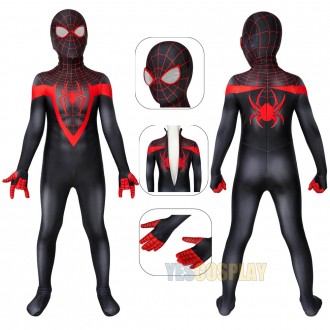 Miles Morales Kids Costume Spider-man PS5 Cosplay Suit