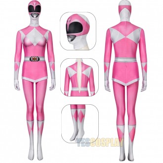 Pink Ranger Cosplay Suit Mighty Morphin Power Rangers Costumes