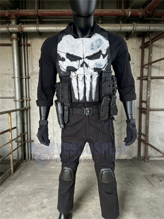 The Punisher Frank Castle Cosplay Costume Uniform Set