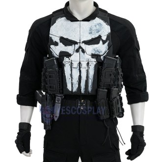The Punisher Vest Frank Castle Cosplay Shirt One Last Kill