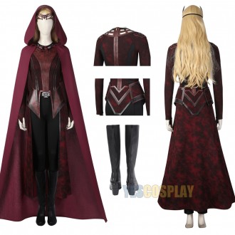 Scarlet Witch Wanda Costumes In The Multiverse Of Madness Cosplay Suit