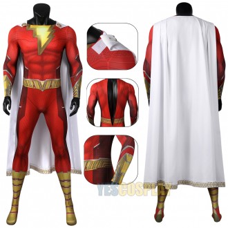 Billy Batson 2 Cosplay Costume Billy Batson Fury of the Gods Cosplay Suit