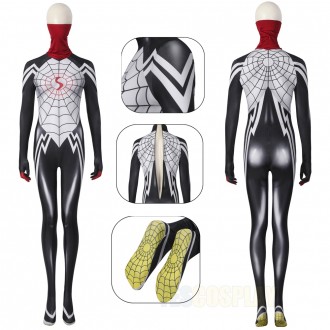 Silk Cindy Moon Zentai For Ladies Spider-Man Cosplay Costume