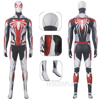 Spider-man PS4 White Armored Advanced Cosplay Costumes