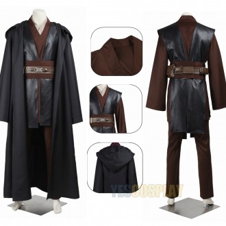 Star Wars Anakin Skywalker Costume Star Wars Classic Black Cosplay Suit