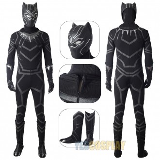 T'Challa Black Panther Cosplay Costume Captain America Civil War