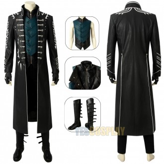 Vergil Cosplay Costumes Devil May Cry 5 Black Cosplay Suit