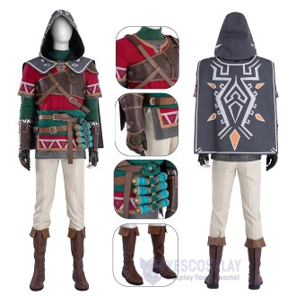 The Legend of Zelda Tears of the Kingdom Link Hylian Cosplay Costume Adult Halloween Suit