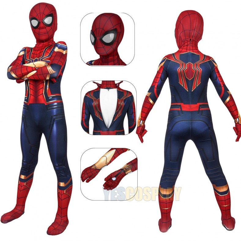 Kids Iron Spider-Man Costumes Avengers Spider Man Cosplay Suit - YesCosplay