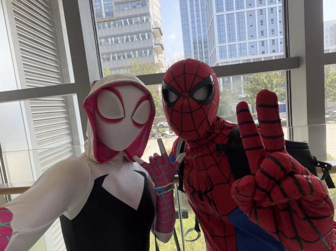 Taking a photo with Gwen